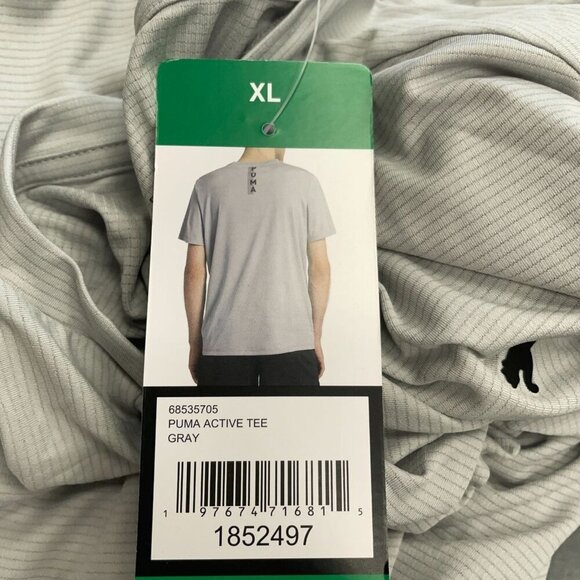 NEW Puma Men's XL Active Tee Gray Polyester - Picture 7 of 9